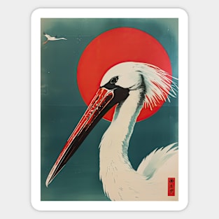 vintage japanese Pelican Sticker